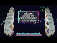 注文の小売りのボール紙の陳列棚POSの折り畳み式の段ボールの床の陳列棚