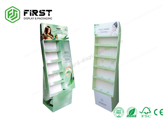 Customized Corrugated Paper Cardboard Advertising Carton Floor Stand Displays For Exhibition