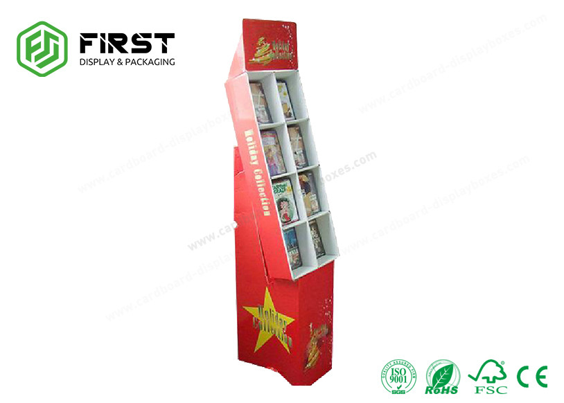 Glossy Finish Corrugated Pop Displays Printing Carton Customized