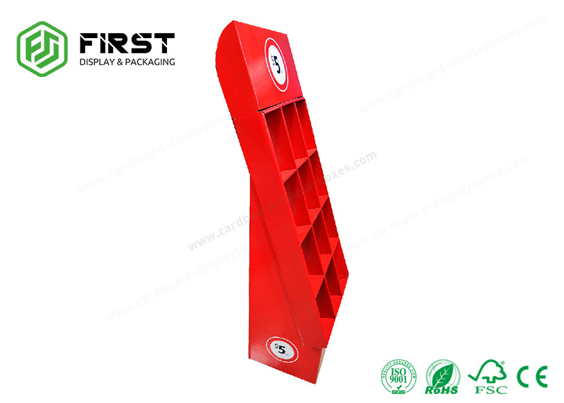 Glossy Finish Corrugated Pop Displays Printing Carton Customized