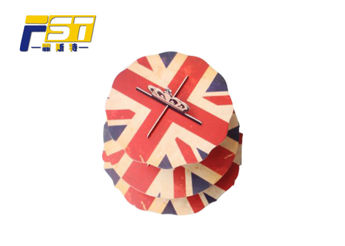 Glossy Cardboard Cake Display , Easy Assembling Cardboard Christmas Cake Stand